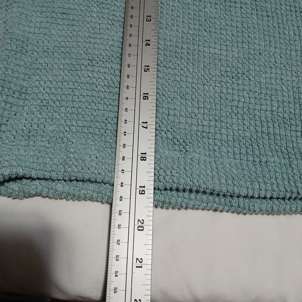 Hello Nite Seafoam Hoodie Waffle Knit Drawstring V-Neck‎ Pullover Top Size L - Picture 4 of 6